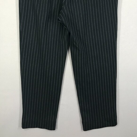 A New Day Pants Women's Small Black Pinstripe Pull On Stretch Straight Pockets - Picture 5 of 16